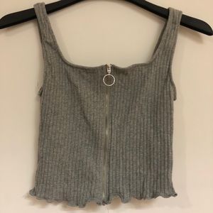 Grey crop top